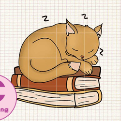 Cat and Book,Funny Cat Sublimation 84