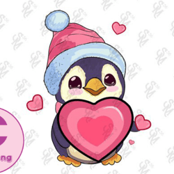 Love Penguin Valentines Day Sublimation 71