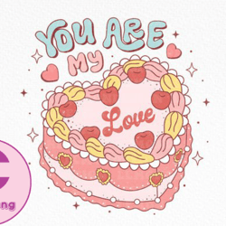 Retro Valentine Heart Cake Sublimation 86