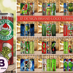 12 design brand logo tumbler, tumbler bundle design, sublimation tumbler bundle, 20oz skinny tumbler 21