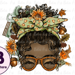 31 beedle fall, autumn messy bun black skin design
