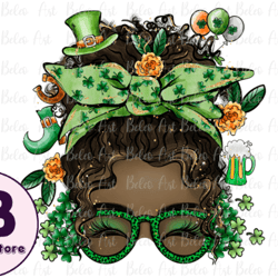 32 beedle patricks day messy bun black skin design