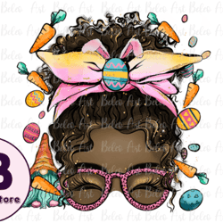 33 beedle about easter day messy bun black skin