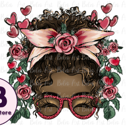 34 beedle valentine day messy bun black skin png