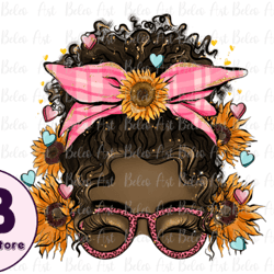 35 beedle mothers day messy bun black skin design