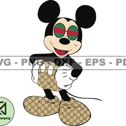 Gucci Mickey Mouse Svg, Fashion Brand Logo 198