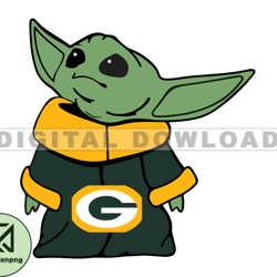 Packers NFL Baby Yoda Svg, Football Teams Svg, NFL Logo Svg, Baby Yoda Png, Tshirt Design   23