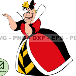 King of Hearts Svg, Queen of Hearts Png, Red Queen Svg, Cartoon Customs SVG, EPS, PNG, DXF 33