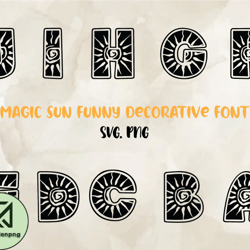 Magic Sun SVG PNG Font, Modern Font, Fonts For Cricut, Beauty Font, Font For T-shirts 24