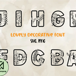 Flores Garden SVG PNG Font, Modern Font, Fonts For Cricut, Beauty Font, Font For T-shirts 52