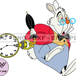 71 walker png white rabbit svg, alice in wonderland svg, cartoon customs svg, eps, png, dxf 73