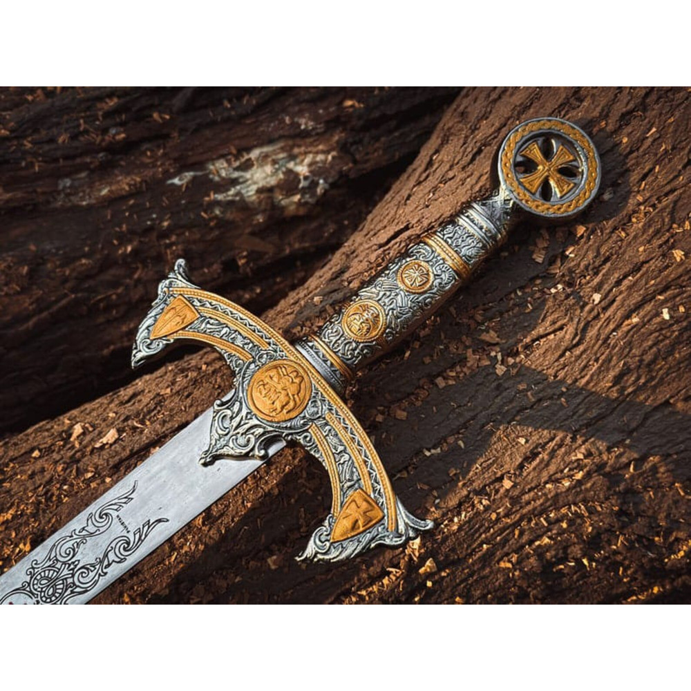 Handmade Templar Knights Sacred Holy Longsword Ornate Full Length Steel Sword| Medieval Sword With Leather Sheath| Cerem