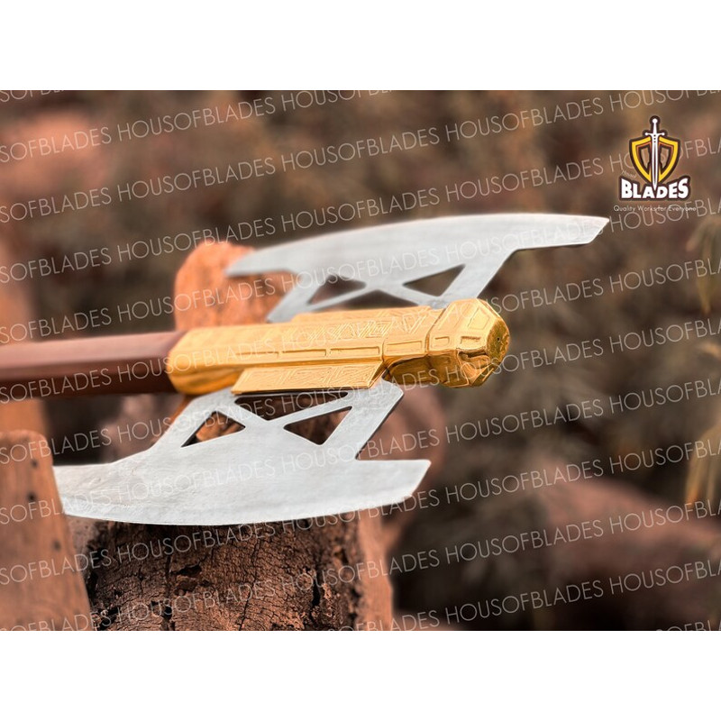 Battle axe of Gimli Golden Edition from Lord of the rings (LOTR) /Christmas Gift/Fathers day Gift/Gift for him Fantasy
