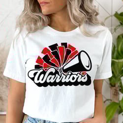 warriors cheer svg png, warriors mascot svg, warriors svg, warriors shirt svg, school spirit svg, cheer megaphone, warri