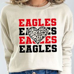 Eagles SVG PNG, Eagles Mascot svg,Eagles Leopard Heart, Eagles Cheer svg, Eagles Shirt svg, Eagles Heart svg, Eagles Mom