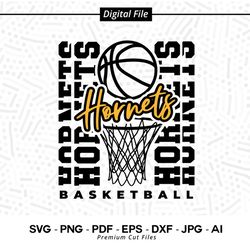 hornet svg png, hornet basketball svg, hornets, basketball svg, hornet sublimation, hornets cheer svg, stacked horni137