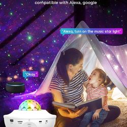 Motion Snow Fall Full Spectrum Star Effects 7 Color White Laser Christmas Lights Decorative Lights Remote Control