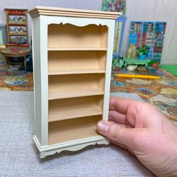 Bookcase for a doll. miniature dollhouse. 1:12. Furniture for dolls.