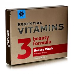 Beauty vitamins, 30 caps / Vitamins A, D3, E, K1, B1, B2, B6, B12, C, Q 10, folic acid