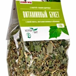 Herbal tea Vitamin bouquet with fir needles, raspberry leaves and sea buckthorn 110 g
