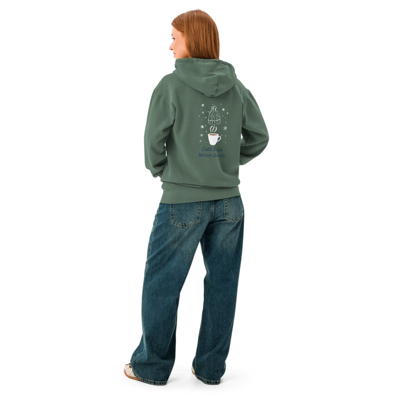 Cold Days Warm Hearts Garmentdyed Hoodie 12