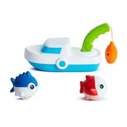 Deep Sea Fishin Toddler Bath Toy and Game with Magnetic Fish, Boat, and Rod
