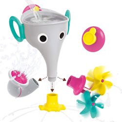 Elephant Trunk Funnel Baby Bath Toy Sprinkle - Fun and Imaginative Play with 3 Interchangeable Trunk Accessories for Ag