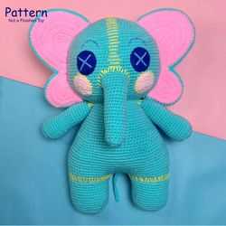 crochet amigurumi pattern elephant ello coco melon