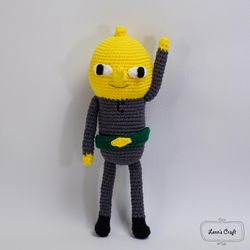 amigurumi crochet toy pattern lemongrab adventure time