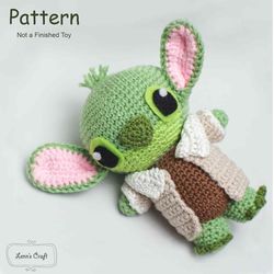 Yoda Starwars Lilo Stitch crochet amigurumi doll pattern