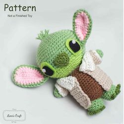 yoda starwars lilo stitch crochet amigurumi doll pattern