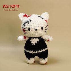 amigurumi crochet doll pattern zombie hello kitty horror
