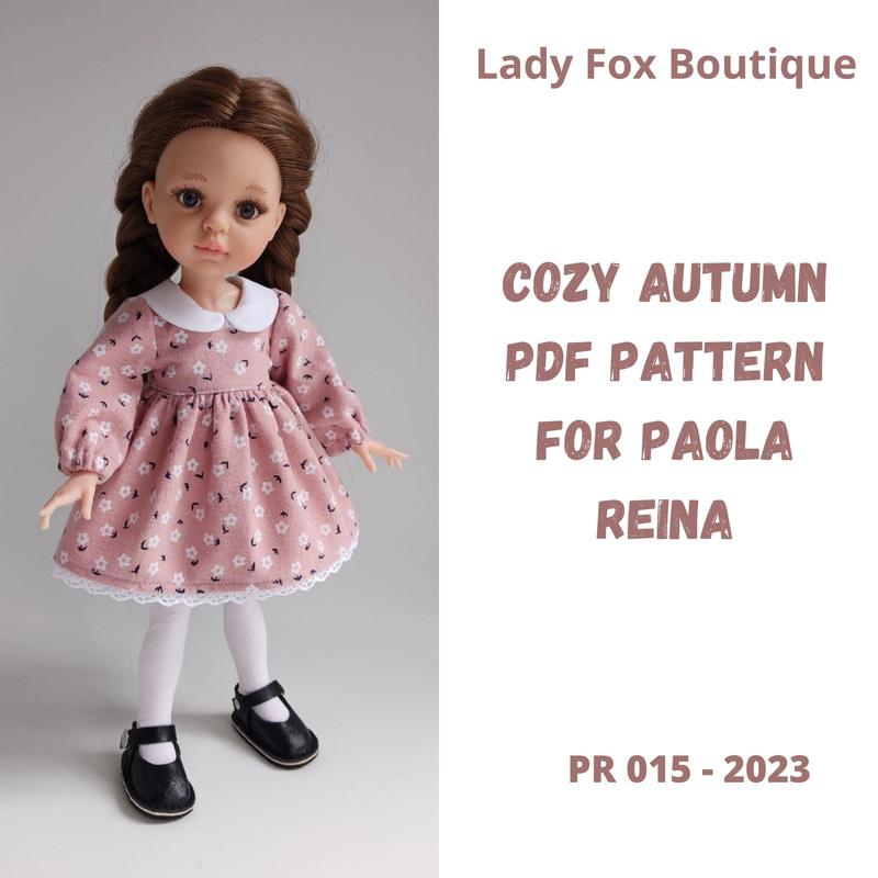 Fall Dress Pattern For Paola Reina Las Amigas Dolls 1