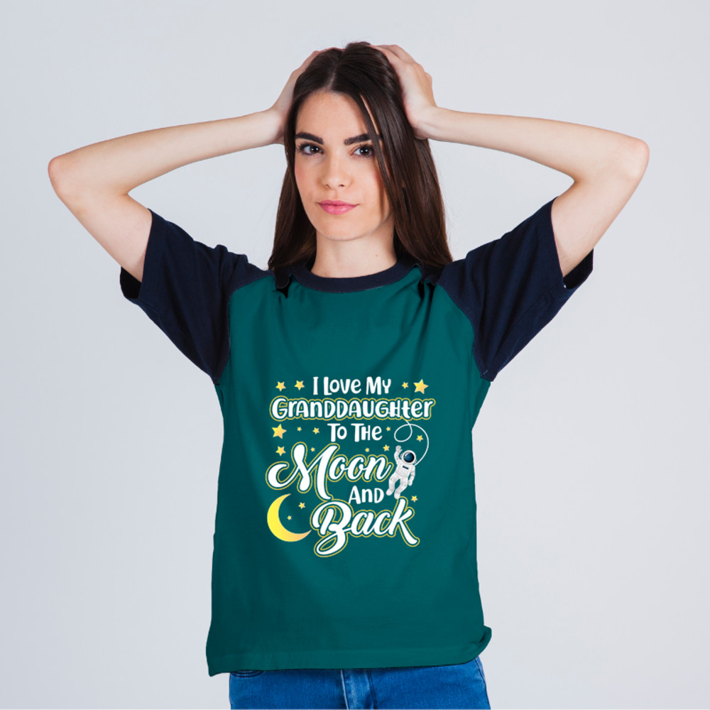 I Love My Granddaughter To The Moon And Back Funny Quote Tee.png