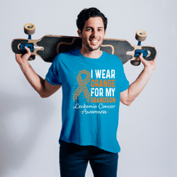 leukemia survivor i wear orange for my grandson leukemia cancer orange ribbon