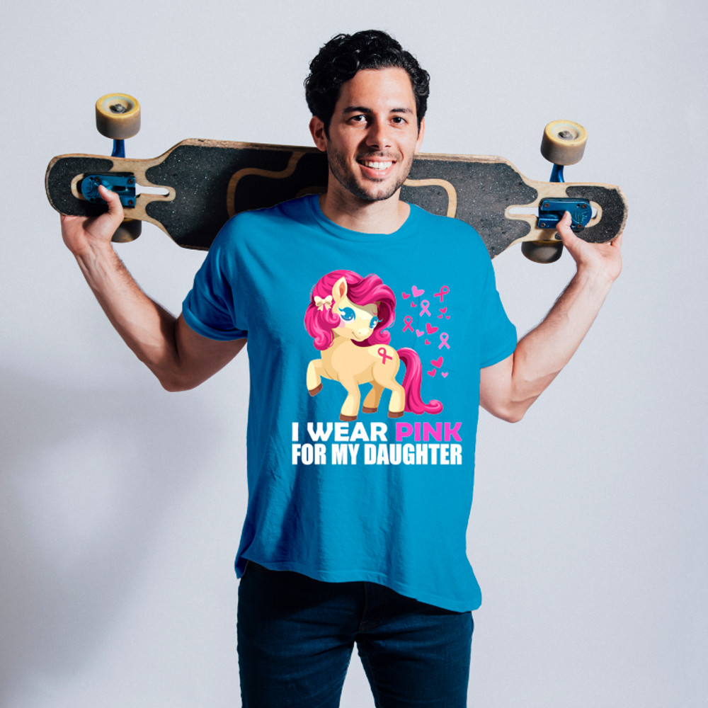 Pony Unicorn I Wear Pink For My Daughter Breast Cancer Pink Unicorn Women Ponies.png