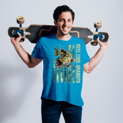 reel cool grandpa usa flag fishing for fathers day