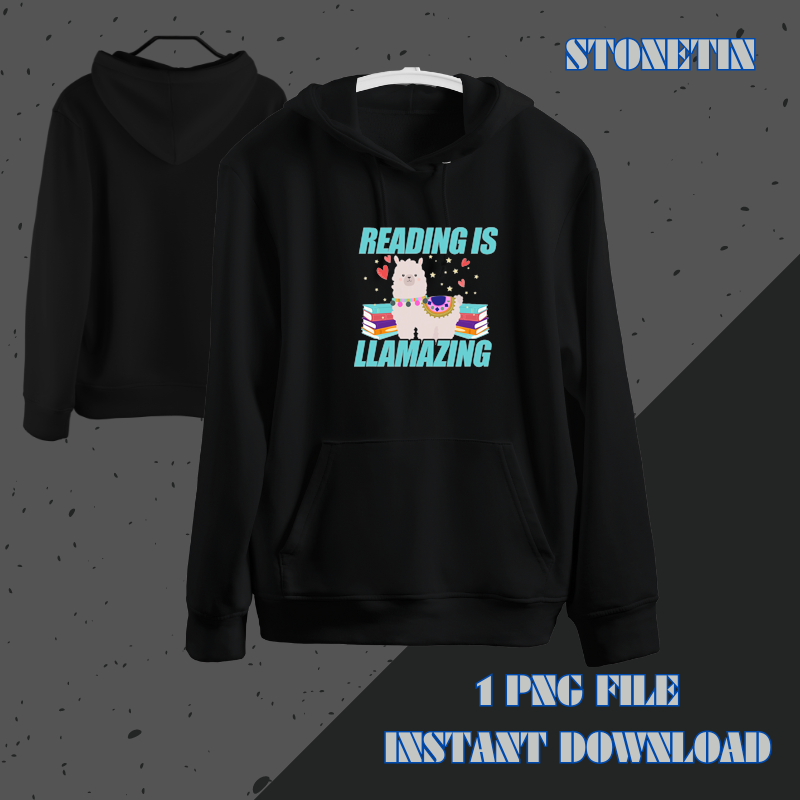 Books Llama Reader Bookworm Funny Reading Is Llamazing.png