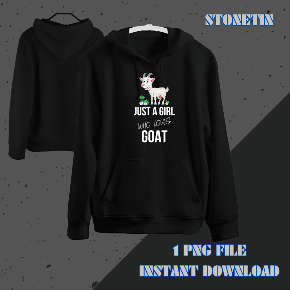 Cool Just A Girl Who Loves Goat Funny Farm Animal Owner.png