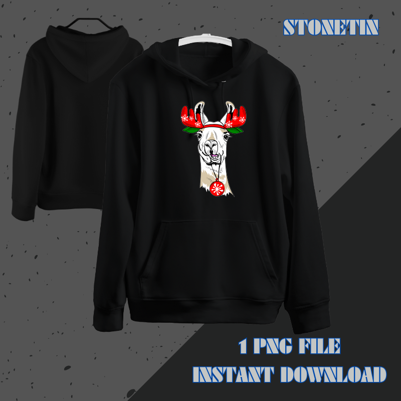 Enjoy Cool Funny Christmas Llama Let It Snow Graphic Anime 21.png