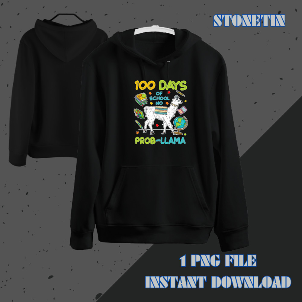 Funny 100 Days of School No Probllama Puns Student Teacher.png