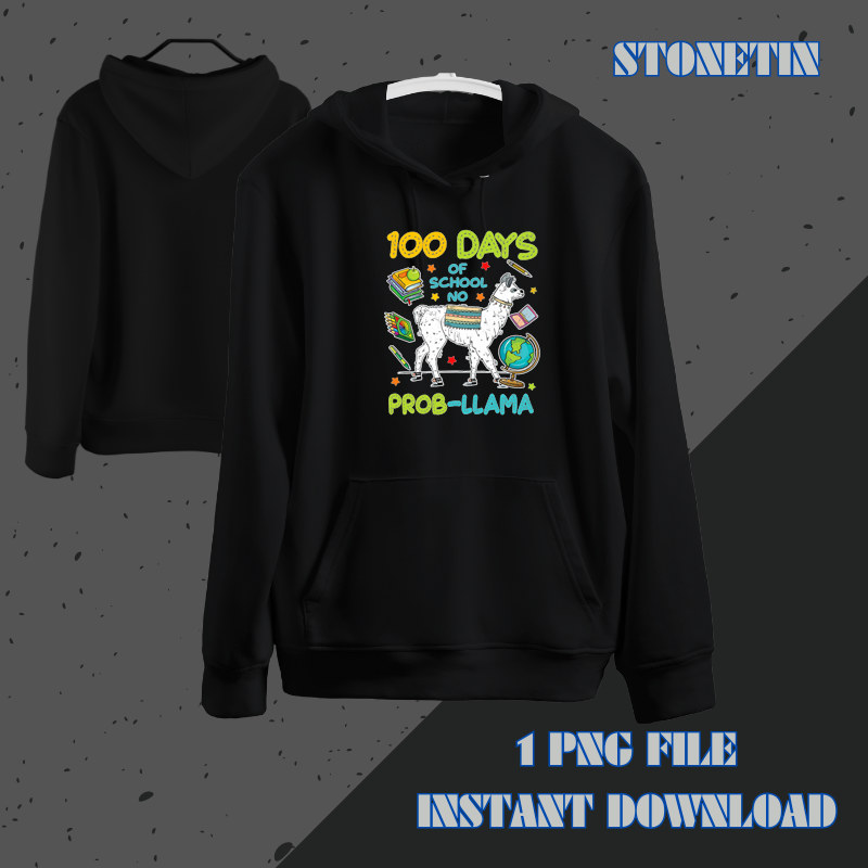 Funny 100 Days of School No Probllama Puns Student Teacher.png