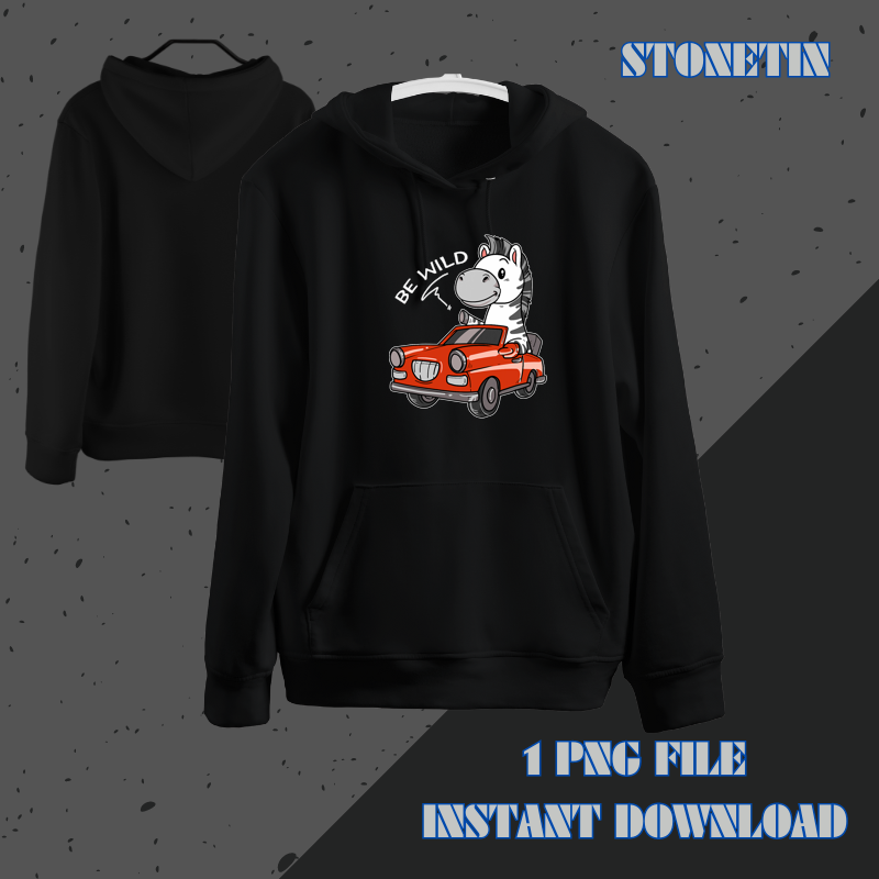 Funny Be Wild Zebra Driver Go Crazy Horse.png