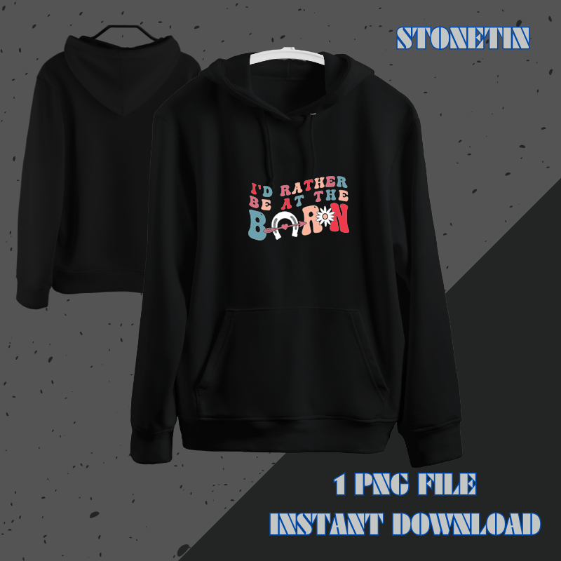 Funny Country Farm Horse Girl Id Rather Be at The Barn.png