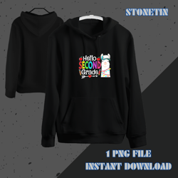 funny hello second grade llama back to school first day