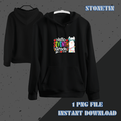 funny hello seventh grade llama back to school first day