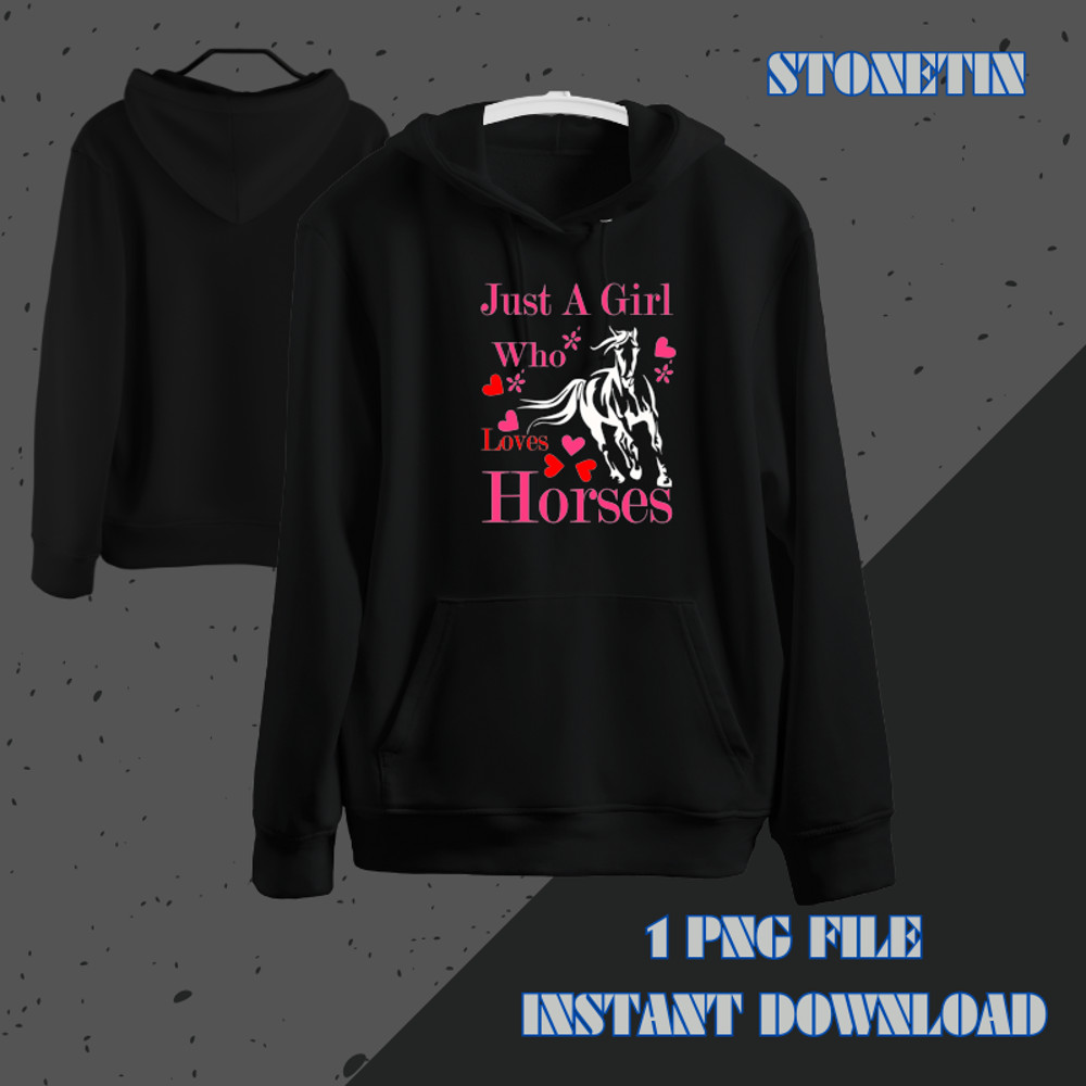 Funny Horse Animal Lover Tee Just A Girl Who Loves Horses.png