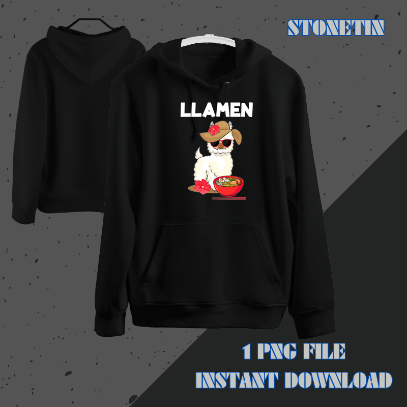 Funny Japanese Llamen Ramen Noodles Kawaii Cute Llama Ramen.png