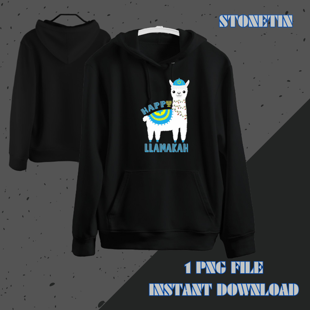Funny Jewish Shirt Hanukkah Llama Lover Tee Happy Llamakah.png