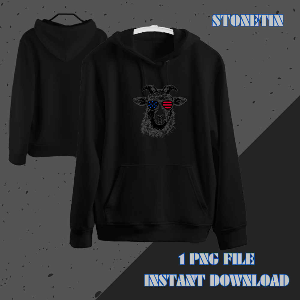 Goat 4th July America USA Flag.png